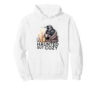 Vibes de café de Halloween de Cuervo embrujado Pero Acogedor Sudadera con Capucha