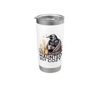 Vibes de café de Halloween de cuervo embrujado pero acogedor Vaso térmico de acero inoxidable de doble pared