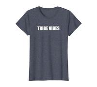 Vibes de la Tribu Camiseta, Mujer, Azul Jaspeado, XS