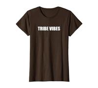 Vibes de la Tribu Camiseta, Mujer, Marrón, XS