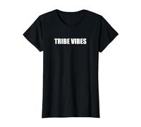 Vibes de la Tribu Camiseta, Mujer, Negro, XS