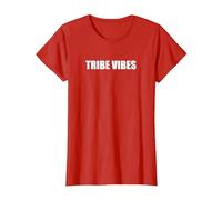 Vibes de la Tribu Camiseta, Mujer, Rojo, XS