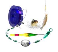 Vibhgtf Bobber de pesca automático - Kit de deslizamiento portátil preatado con flotador que cambia de color, juego de cuerdas de pesca - Para lago mar mar agua dulce agua salada barco al aire libre