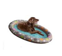 Vibhgtf Cama flotante para mascotas - Hamaca de agua inflable para perros con anillo de primavera, alfombra ligera de verano | Flotador refrescante para jardín, vacaciones Lago natación viajes