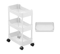 Vibhgtf Caro Rodante de Almacenamiento - Estante Organizador Multifuncional | Muebles Móvil Delgado para Hogar, Oficina, Cocina y Baño | Solución de Espacio Compacta y Fácil de Desplazar