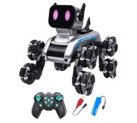 Vibhgtf juguete perro robot control remoto - perro robótico para, robot cachorro inteligente de ocho ruedas para interior y exterior | Juegos de perros Control remoto sensor gestual rueda ocho