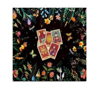 Vibhgtf Manta de Mesa de Tarot | Tarot Leer Servilletas Espirituales Tela para Lugares Sagrados, Mariposas de mar y Flores, Manta de Tarot-Table, Tela Santa