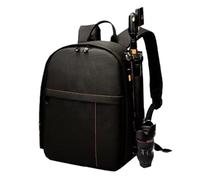 Vibhgtf Mochila de cámara, bolsa transportable para cámaras sin espejo, mochila de viaje para cámara, bolsa de almacenamiento para cámaras, organizador multifuncional con cremallera DSL, naranja, ver