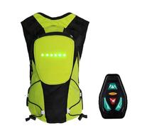 Vibhgtf Mochila LED - Mochila con mando a distancia inalámbrico recargable por USB con 30 LED y intermitentes | Mochila de seguridad brillante de 5 L con cinturón ajustable para correr nocturno