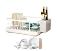 Vibhgtf Organizador De Platos Para Encimera - Escurridor Compacto De Fregadero, Cesta Para Utensilios | Rack De Platos Para Gabinete, Hogar Familiar, RV, Encimera, Estante, Antioxidante, Fácil