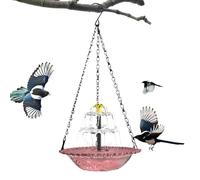 Vibhgtf Solar Water Fountain - Large Weatherproof Outdoor Decor - Waterfall Bird Fountain Solar Powered - for Backyard Patio Porch Balcony Outdoor Wild Hummingbird Finch Butterfly