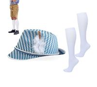 Vibhgtf Sombrero Alpino | con Calcetines y Set de Gorros | Sombreros Divertidos y Fedoras para Hombres | para Adultos y Adolescentes, Desfiles, Actuaciones, Cosplay,