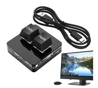 Vibhgtf Teclado 2 Teclas Hot Swap - Mini Teclado Mecánico USB, Teclas Retroiluminadas RGB | para Juegos PC, Hogar, Viajes, Macro Copiar Pegar, Teclados Compacto Universal