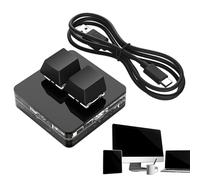 Vibhgtf Teclado Reemplazable En Caliente De 2 Teclas - Mini Teclado Mecánico USB, Teclas Retroiluminadas rvbs | Para Juegos de PC, Casa, Viajes, Copiar-Pegar Macro, Teclados Compactos