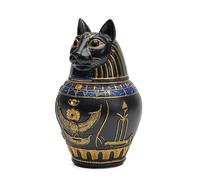 Vibhgtf Urna para Mascotas - Figura Coleccionable de Resina egipcia para Cenizas de Animales | Urna Decorativa para Gato, Perro, Recuerdo, Tumba, Tristeza, hogar, Mesa, Recuerdo, simpatía
