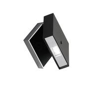 Vibia Alpha 7940/7942, lámpara de pared LED, negro/cromo - con interruptor