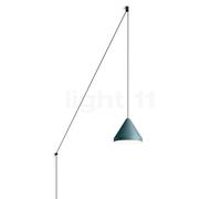 Vibia North, lámpara de suspensión LED para montaje en pared, azul-gris - 14 x ø16 cm