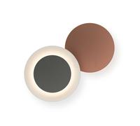 Vibia Puck Wall Art, lámpara de pared LED 2 focos - difusa, gris oscuro/marrón - ø45/ø40 cm - 1-10 V