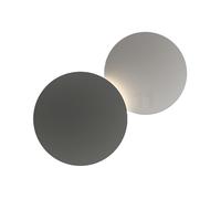 Vibia Puck Wall Art, lámpara de pared LED 2 focos, gris oscuro/gris - ø45/ø40 cm - 1-10 V
