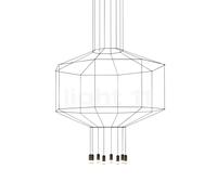 Vibia Wireflow Pendelleuchte LED 8 focos, 120 x 120 cm - con difusor de vidrio