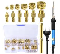 VIBINHO Inserto Roscado Kit Completo - 130 Puntas Roscadas M2/M3/M4/M5/M6/M8, Instalación en Plástico y Reparación Electrónica, Ideal para Técnicos y DIY