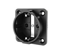 Viborg Tomas Schuko VE01R de Rhodium Plated Hi-Fi, Placa de Pared de Enchufe de Potencia de la UE 250V 16A, Enchufe de Estilo Europeo para Filtro de