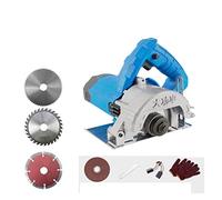 Vibración de azulejos, Máquina cortadora multifunción Sierra circular eléctrica ranuradora de mármol y madera piedra Herramientas eléctricas Para suelos y paredes(1450w-SET 4)