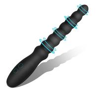 Vibración de perlas anales Butt Plug juguetes sexuales adultos para hombres parejas de mujeres, vibrador de bala de enchufe anal recargable estimulador impermeable del punto G masajeador de próstata