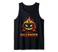 Vibraciones de Halloween de calabaza espeluznante feliz y divertida Camiseta sin Mangas