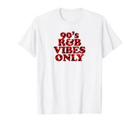 Vibraciones de R&B de los 90, Solo música R&B de los Noventa Camiseta gráfica económica, Hombre, Blanco, S