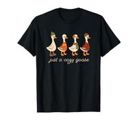 Vibraciones otoñales de Just A Cozy Goose Camiseta