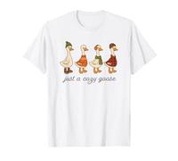 Vibraciones otoñales de Just A Cozy Goose Camiseta