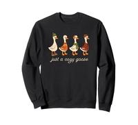 Vibraciones otoñales de Just A Cozy Goose Sudadera