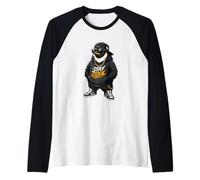 Vibraciones relajantes al Estilo Callejero de Stay Cool Penguin Camiseta Manga Raglan