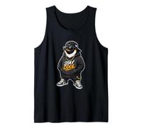 Vibraciones relajantes al Estilo Callejero de Stay Cool Penguin Camiseta sin Mangas
