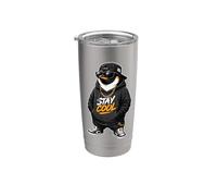 Vibraciones relajantes al estilo callejero de Stay Cool Penguin Vaso térmico de acero inoxidable de doble pared