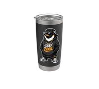 Vibraciones relajantes al estilo callejero de Stay Cool Penguin Vaso térmico de acero inoxidable de doble pared