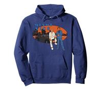 Vibraciones Retro y geniales de un Paisaje Urbano de Miami Vice Sudadera con Capucha