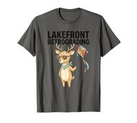 Vibraciones retrógradas Frente al Lago, Amante de los Ciervos, Vida en el Lago, Humor, Livi Camiseta