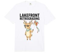 Vibraciones retrógradas Frente al Lago, Amante de los Ciervos, Vida en el Lago, Humor, Livi Comfort Colors Adult Heavyweight T-Shirt