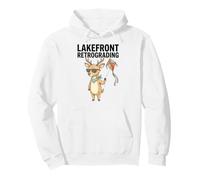 Vibraciones retrógradas Frente al Lago, Amante de los Ciervos, Vida en el Lago, Humor, Livi Sudadera con Capucha
