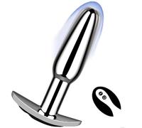 Vibrador anal con control remoto y 10 modos de vibración y base inflamada Vibrador portátil Masajeador de próstata para hombres mujeres parejas Juguete sexual adulto