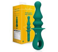 Vibrador anal de silicona butt tapón de bolas vibratorias con anillo recargable