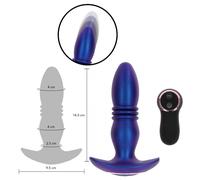 Vibrador anal de silicona butt tapón dilatador vibrador consolador portátil sexo
