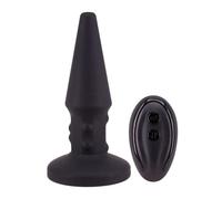 Vibrador anal de silicona dilatador enchufe butt vibratorio consolador portát...