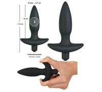 Vibrador anal pequeño dilatador butt tapón vibratorio de silicona mini consol...