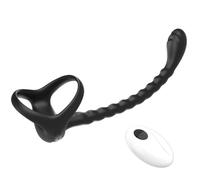 Vibrador Anillo para el pene, vibrador de próstata, Juguetes sexuales Para hombres, 10 modos de masaje, tapón Anal, anillo para pene, masturbador para hombres