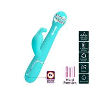 Vibrador con Thrusting y Bolas Rotatorias Dejon Azul de Prettylove