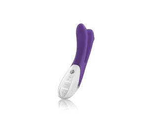 Vibrador conejito Mystim Bon Aparte silicona púrpura 5 velocidades USB