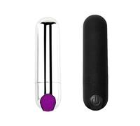 Vibrador de bala recargable de 10 modos, negro, juguete sexual silencioso, tacto suave, vibrador impermeable para adultos, consoladores sexuales, juguetes para adultos, Magicnitz (plata)